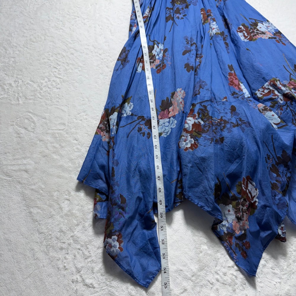 Free People Women's Blue Flowy Floral Morning Glory Smocked Maxi Dress Size M - Picture 3 of 9